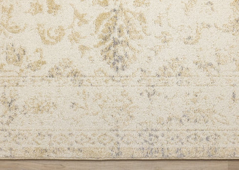 8' X 11' Cream And Beige Abstract Area Rug