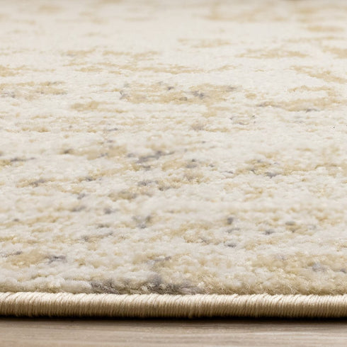 8' X 11' Cream And Beige Abstract Area Rug
