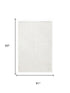 5' X 8' Cream And White Striped Area Rug