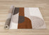 5' X 8' Cream Red And Brown Geometric Area Rug