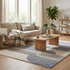 8' X 11' Blue Cream And Brown Geometric Area Rug