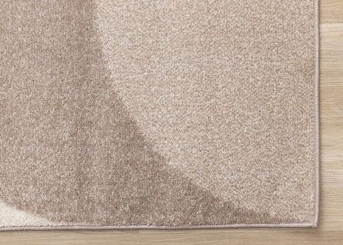 5' X 8' Cream Taupe And Red Geometric Area Rug