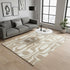 5' X 8' Cream And Beige Geometric Area Rug
