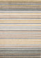 8' X 11' Cream Blue And Red Striped Area Rug