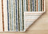 8' X 11' Cream Blue And Red Striped Area Rug