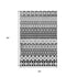 5' X 8' Black And Ivory Ikat Washable Area Rug With UV Protection