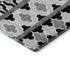 5' X 8' Black And Ivory Ikat Washable Area Rug With UV Protection