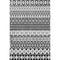 8' X 10' Black And Ivory Ikat Washable Area Rug With UV Protection