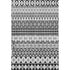 8' X 10' Black And Ivory Ikat Washable Area Rug With UV Protection
