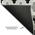 8' X 10' Black And Ivory Ikat Washable Area Rug With UV Protection