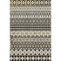 8' X 10' Charcoal Ivory And Copper Ikat Washable Area Rug With UV Protection
