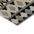 8' X 10' Charcoal Ivory And Copper Ikat Washable Area Rug With UV Protection