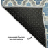 8' Sky Blue Gray And Ivory Ikat Washable Round Rug With UV Protection