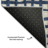 5' X 8' Blue And Ivory Geometric Washable Area Rug With UV Protection