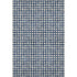 5' X 8' Blue And Ivory Geometric Washable Area Rug With UV Protection