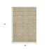 5' X 8' Gold And Ivory Geometric Washable Area Rug With UV Protection