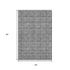 5' X 8' Graphite And Silver Geometric Washable Area Rug With UV Protection