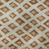 8' Rust Copper And Beige Geometric Washable Round Rug With UV Protection