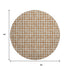 8' Rust Copper And Beige Geometric Washable Round Rug With UV Protection