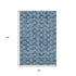 5' X 8' Blue And Ivory Polka Dot Washable Area Rug With UV Protection
