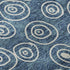 5' X 8' Blue And Ivory Polka Dot Washable Area Rug With UV Protection