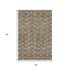 5' X 8' Brown And Ivory Polka Dot Washable Area Rug With UV Protection