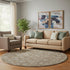8' Brown And Ivory Polka Dot Washable Round Rug With UV Protection