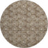 8' Brown And Ivory Polka Dot Washable Round Rug With UV Protection