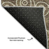 8' Brown And Ivory Polka Dot Washable Round Rug With UV Protection