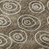8' Brown And Ivory Polka Dot Washable Round Rug With UV Protection