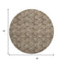 8' Brown And Ivory Polka Dot Washable Round Rug With UV Protection