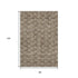 8' X 10' Brown And Ivory Polka Dot Washable Area Rug With UV Protection