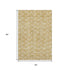5' X 8' Gold And Ivory Polka Dot Washable Area Rug With UV Protection