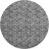 8' Gray And Silver Polka Dot Washable Round Rug With UV Protection