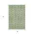 5' X 8' Green And Ivory Polka Dot Washable Area Rug With UV Protection
