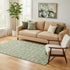 5' X 8' Green And Ivory Polka Dot Washable Area Rug With UV Protection