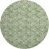 8' Green And Ivory Polka Dot Washable Round Rug With UV Protection