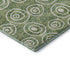 8' Green And Ivory Polka Dot Washable Round Rug With UV Protection