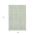 5' X 8' Mint Green And Ivory Polka Dot Washable Area Rug With UV Protection