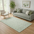 5' X 8' Mint Green And Ivory Polka Dot Washable Area Rug With UV Protection