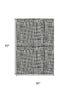 5' X 8' Black And Ivory Striped Washable Area Rug With UV Protection