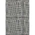 8' X 10' Black And Ivory Striped Washable Area Rug With UV Protection