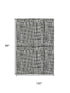 8' X 10' Black And Ivory Striped Washable Area Rug With UV Protection