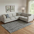 8' X 10' Black And Ivory Striped Washable Area Rug With UV Protection