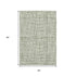 5' X 8' Green And Ivory Striped Washable Area Rug With UV Protection