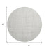 8' Ivory And Beige Striped Washable Round Rug With UV Protection