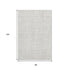 8' X 10' Ivory And Beige Striped Washable Area Rug With UV Protection