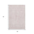 5' X 8' Pink And Ivory Striped Washable Area Rug With UV Protection