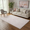 5' X 8' Pink And Ivory Striped Washable Area Rug With UV Protection