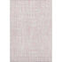5' X 8' Pink And Ivory Striped Washable Area Rug With UV Protection